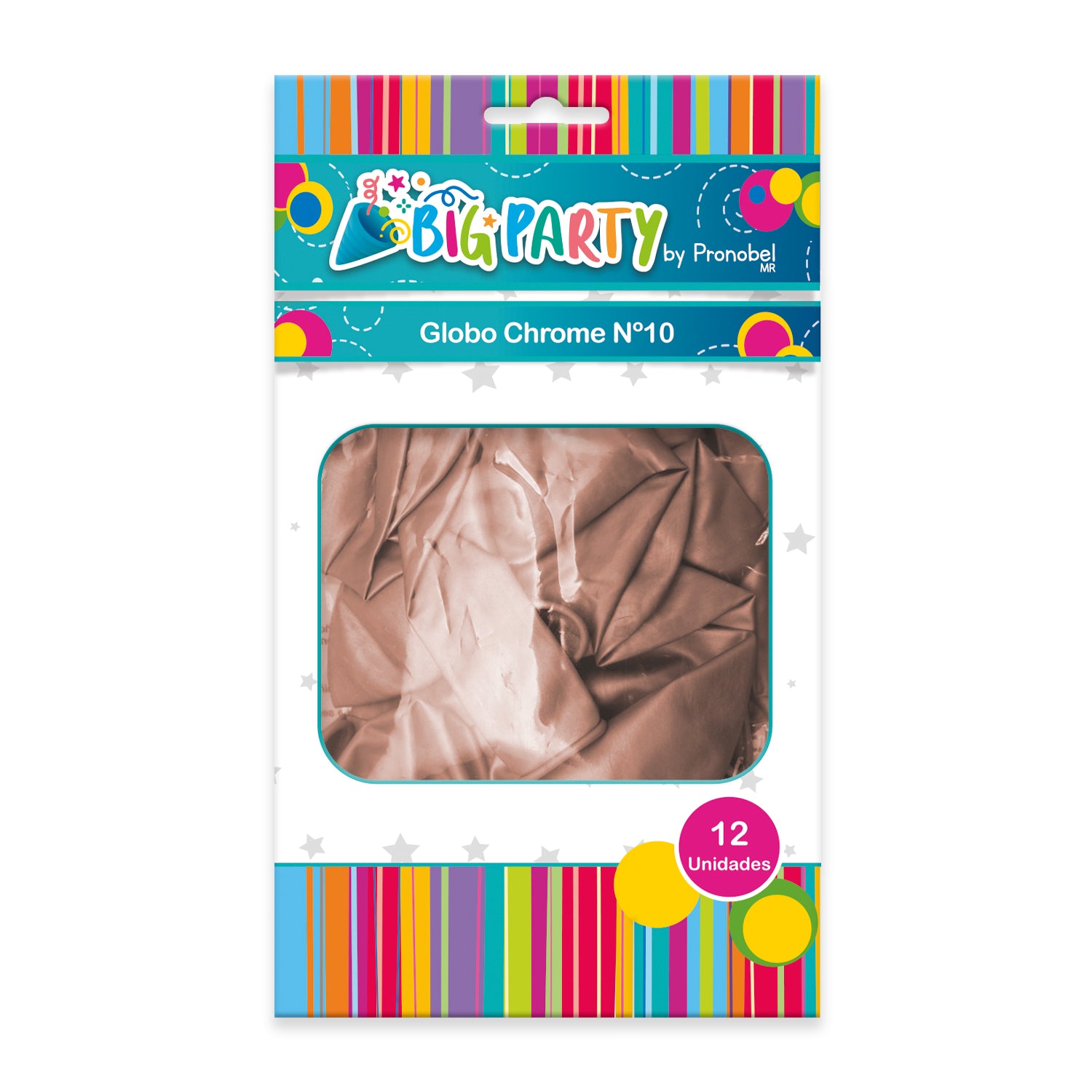 Globo Chrome N° 10 Rose Gold 12 Un. | Big Party